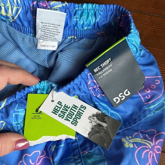 Men’s NWT Blue DSG Tropical Neon Swim Trunks/Shorts. Size Medium - Picture 5 of 8